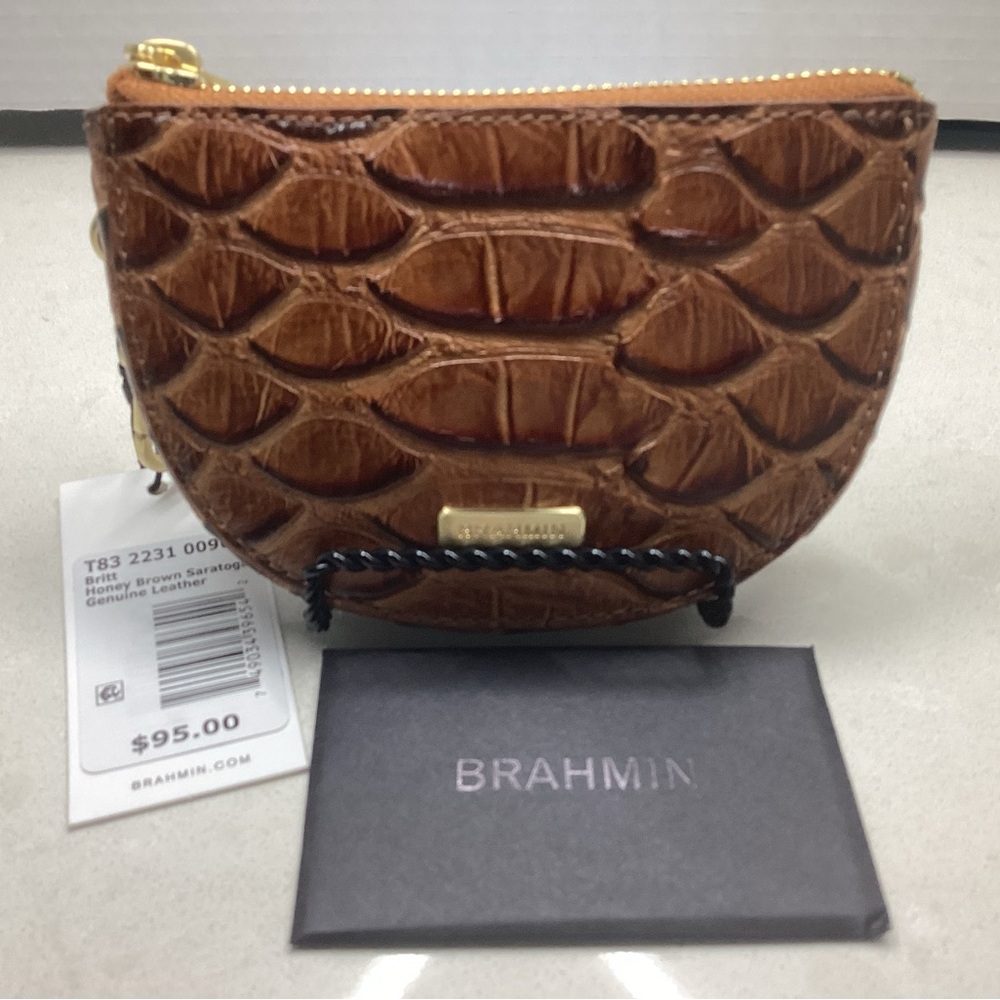 Brahmin Britt NWT in Honey Brown Saratoga. NO OFFERS WILL BE ACCEPTED